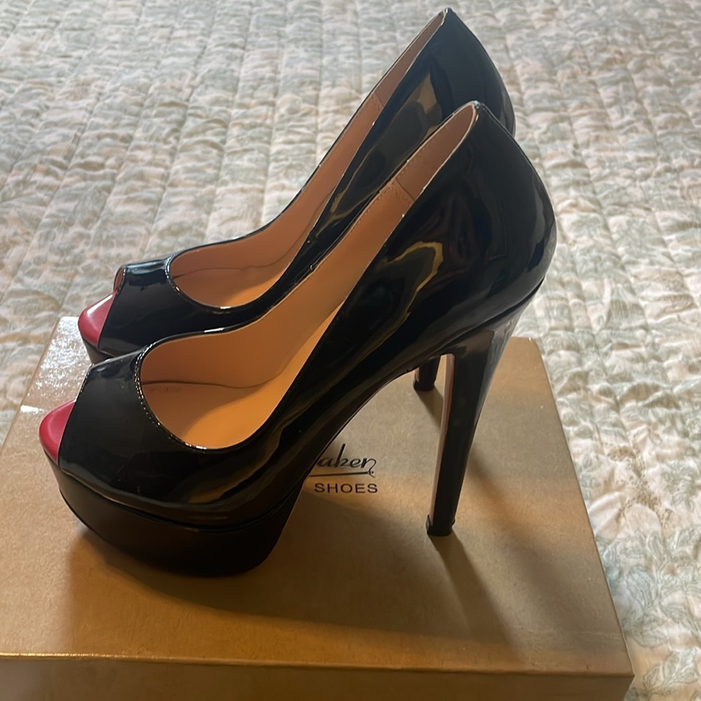Peep Toe Platform Stiletto High Heel Pumps - Picture 2 of 5